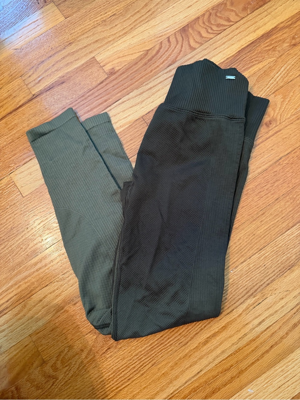 Olive Ribbed Leggings Victoria secret